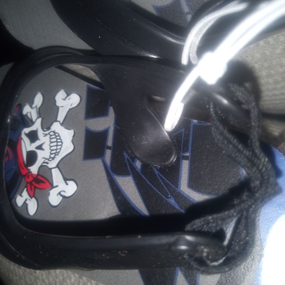 Gray Baby Sandals with Black Straps